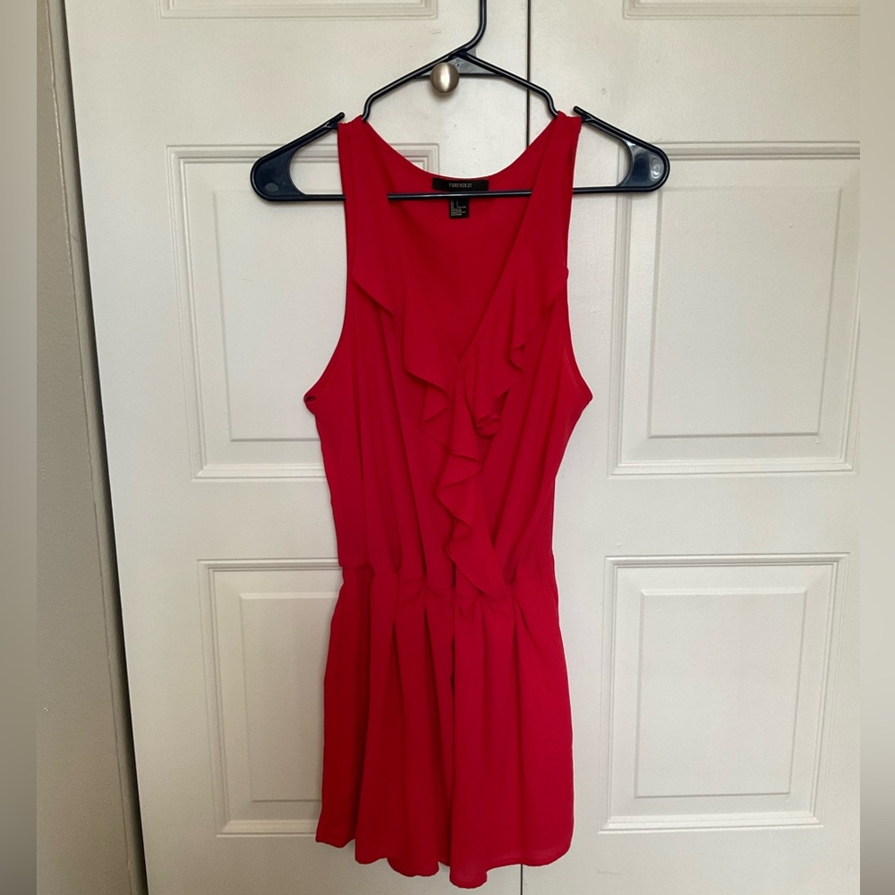 Bright Red Summer Romper